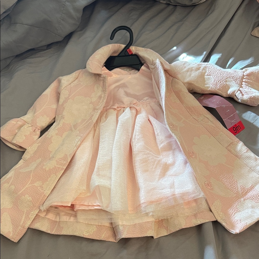 Elegant Pink Kids Coat with dress